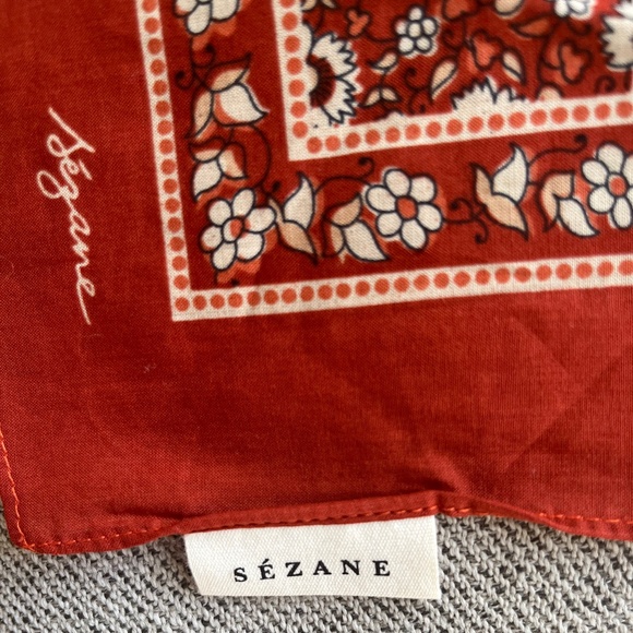 SALE! TODAY ONLY!! Sezane Gaston Scarf - Sara Red NWOT - Picture 3 of 7